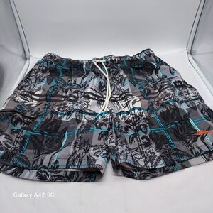 Tommy Bahama Swim Trunks Mens L G Palm Plaid Tropical Beach Vacation Shorts
